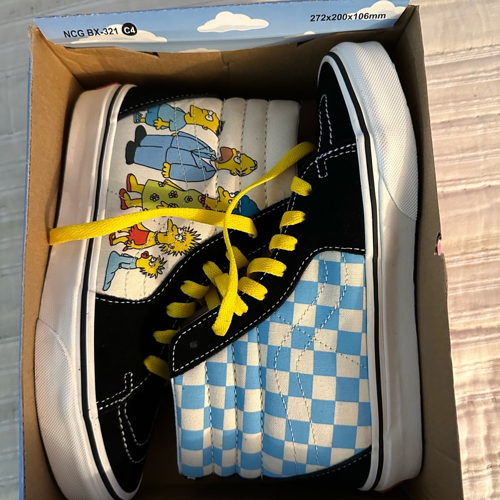 Colorful Cartoon High-Top Sneakers